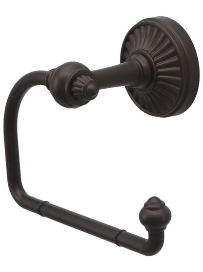 Tuscany Swinging Toilet Paper Holder in Oil-Rubbed Bronze.